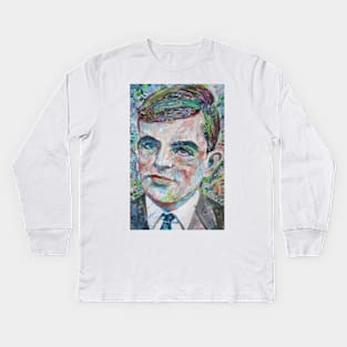 ALAN TURING oil portrait Kids Long Sleeve T-Shirt